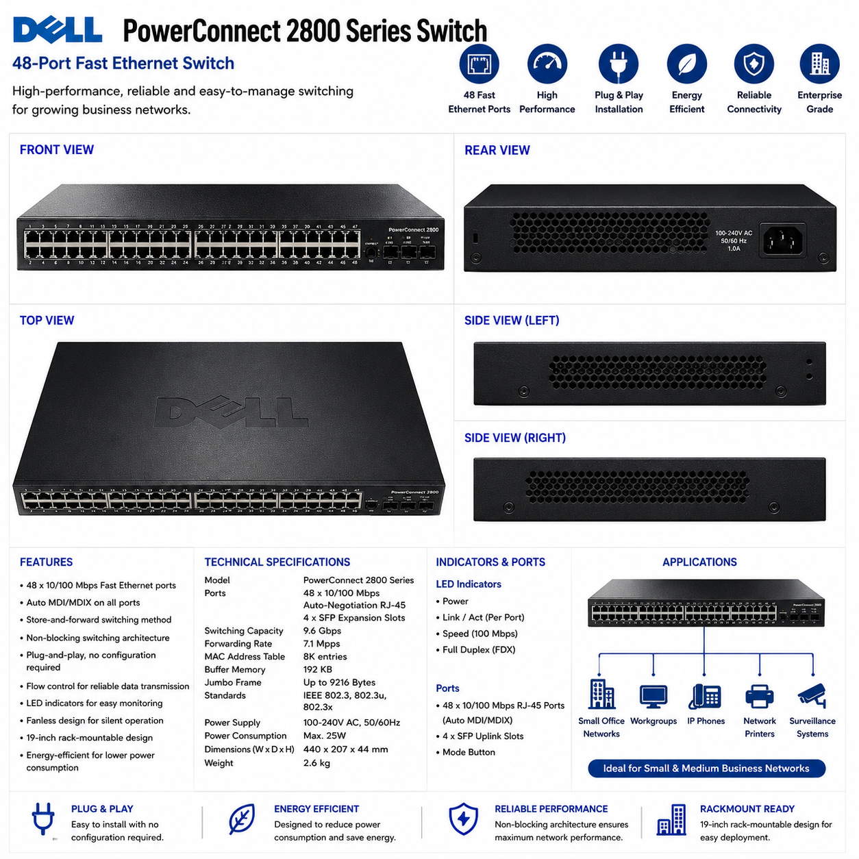 Dell PowerConnect 2800 Series Switch thumbnail 2