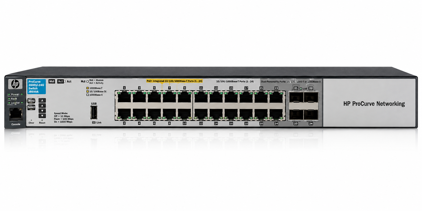HP ProCurve 3500yl-24G Switch thumbnail 2