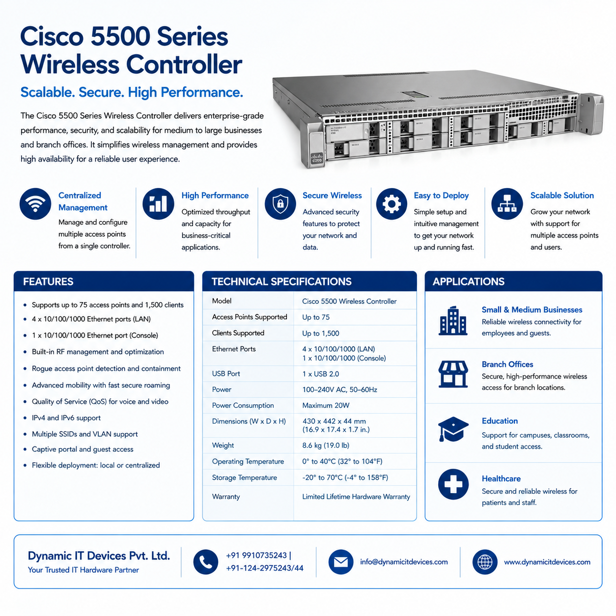Cisco 5520 Series Wireless Controller thumbnail 3